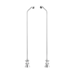 Double Offset Tub Supplies With Cross Handle Valves For Copper Pipe