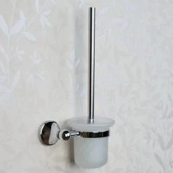 Ballard Collection Wall-Mount Toilet Brush Holder - Chrome