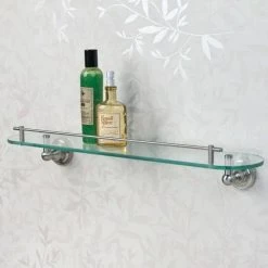Farber Collection Tempered Glass Shelf - Brushed Nickel
