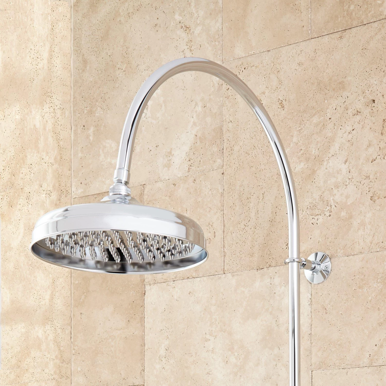 Oxford Thermostatic Tub/Shower Set - 18" Shower Arm/Hand Shower - 1/2" IPS - Chrome - Image 2