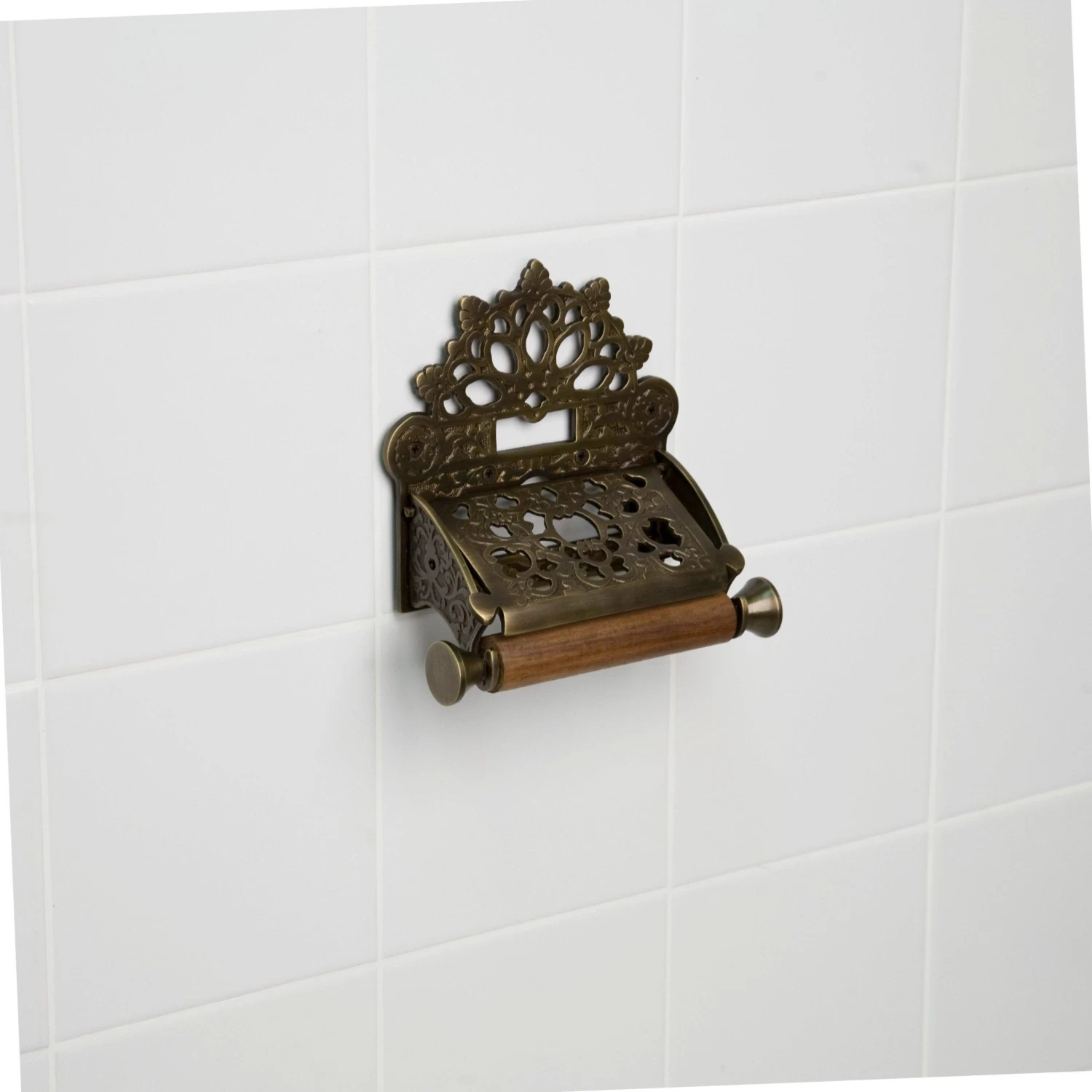Dering Solid Brass Toilet Paper Holder - Image 2