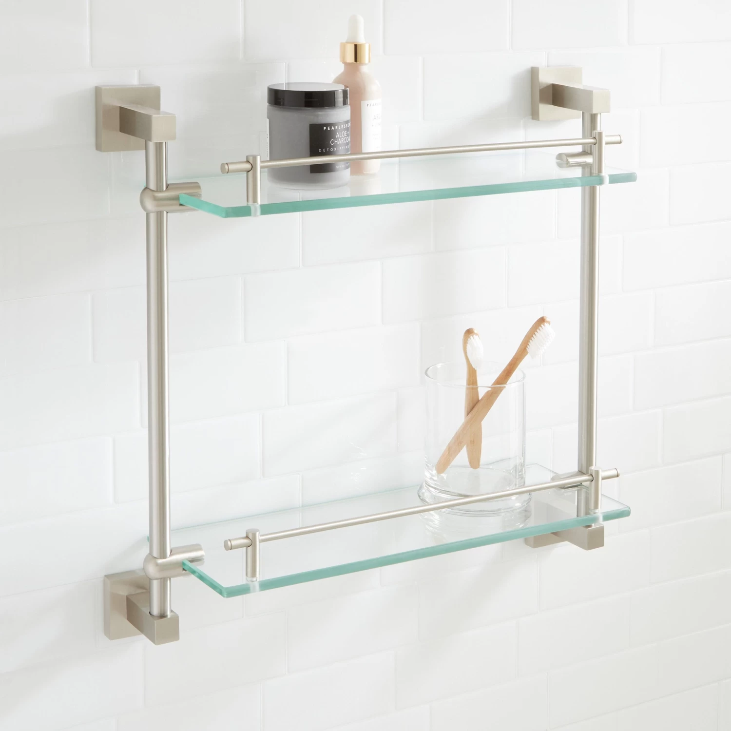 Albury Tempered Glass Shelf - Two Shelves