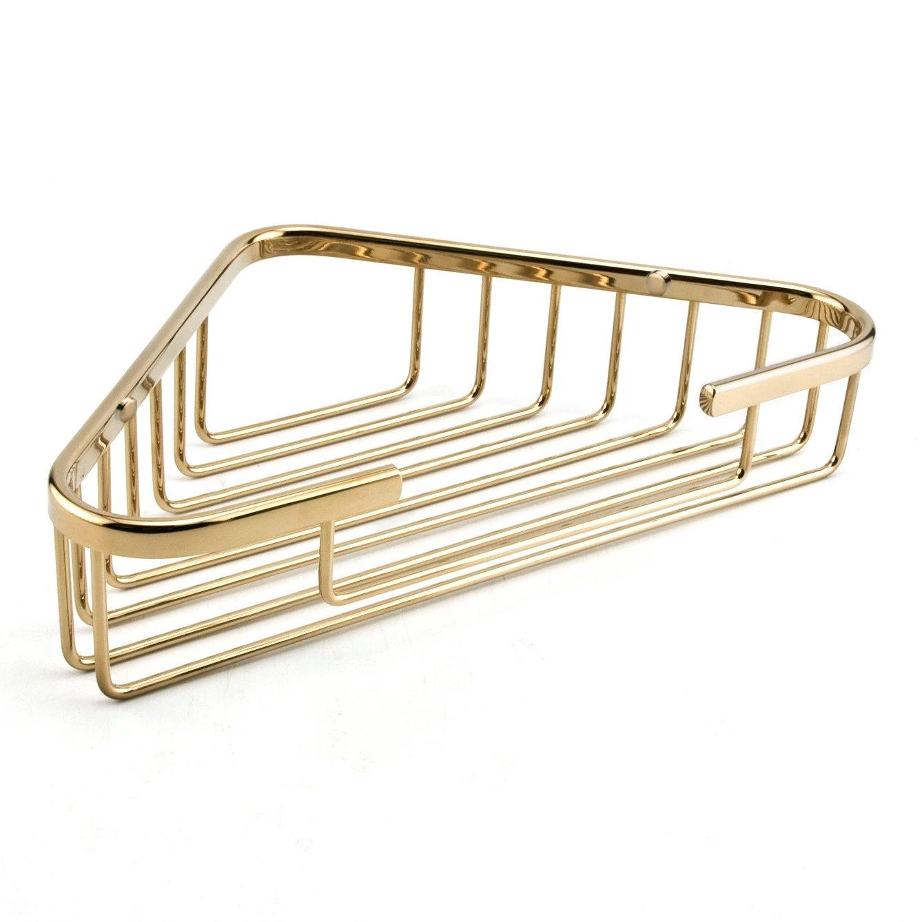 10-1/4" Solid Brass Corner Shower Basket