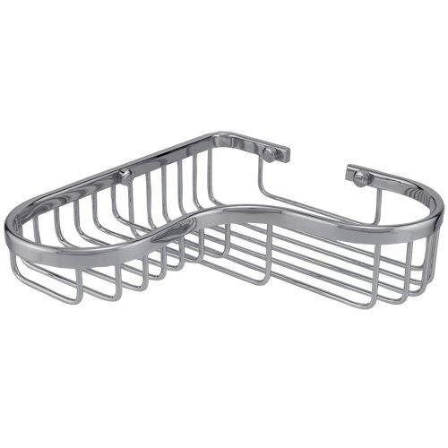 Solid Brass L Shaped Shower Basket - Image 2