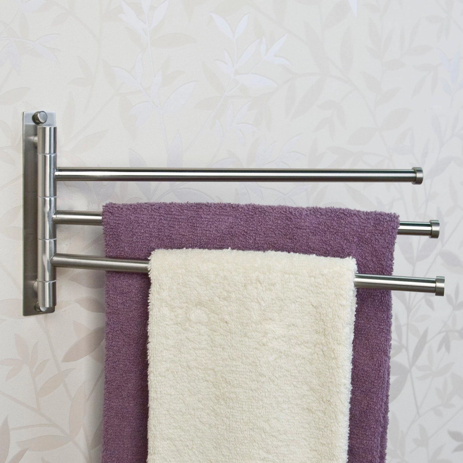 Solid Brass Triple Swing Arm Towel Bar