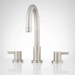 Rotunda Widespread Faucet - Lever Handles - Overflow - Brushed Nickel