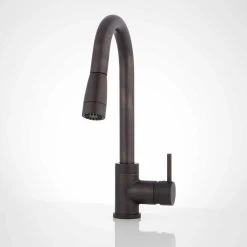 Finite Single-Hole Kitchen Faucet With Swivel Spout And Pull-Down Spray