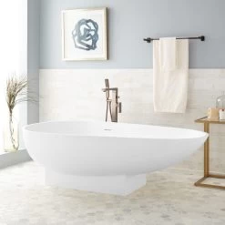 71" Quinton Resin Freestanding Tub - Matte Finish