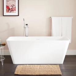 59" Kelem Resin Freestanding Tub - Matte Finish
