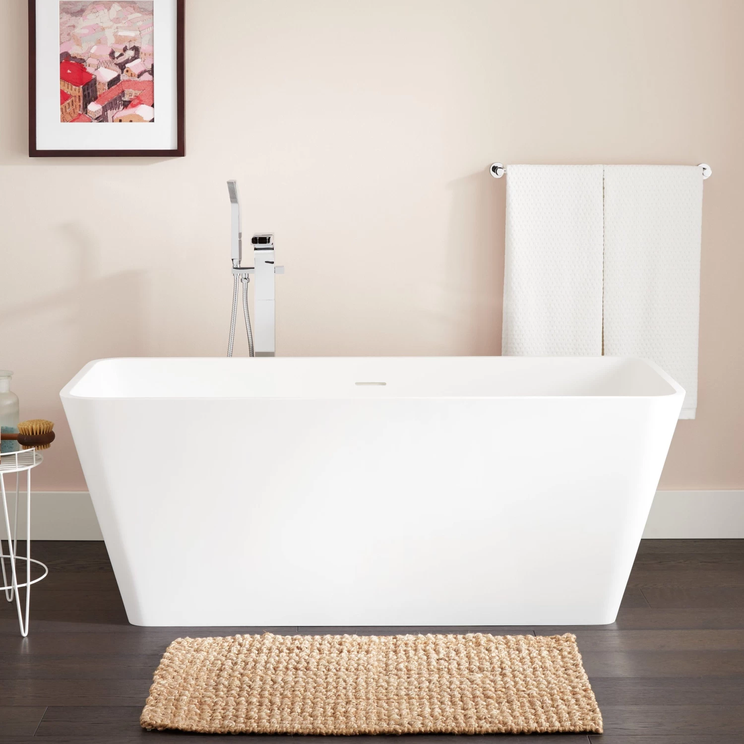59" Kelem Resin Freestanding Tub - Matte Finish