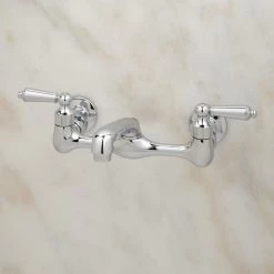 Wall-Mount Faucet With Variable Centers - Chrome