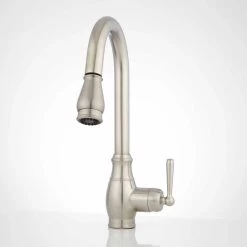 Withrow Single-Hole Pull-Down Kitchen Faucet - Brushed Nickel