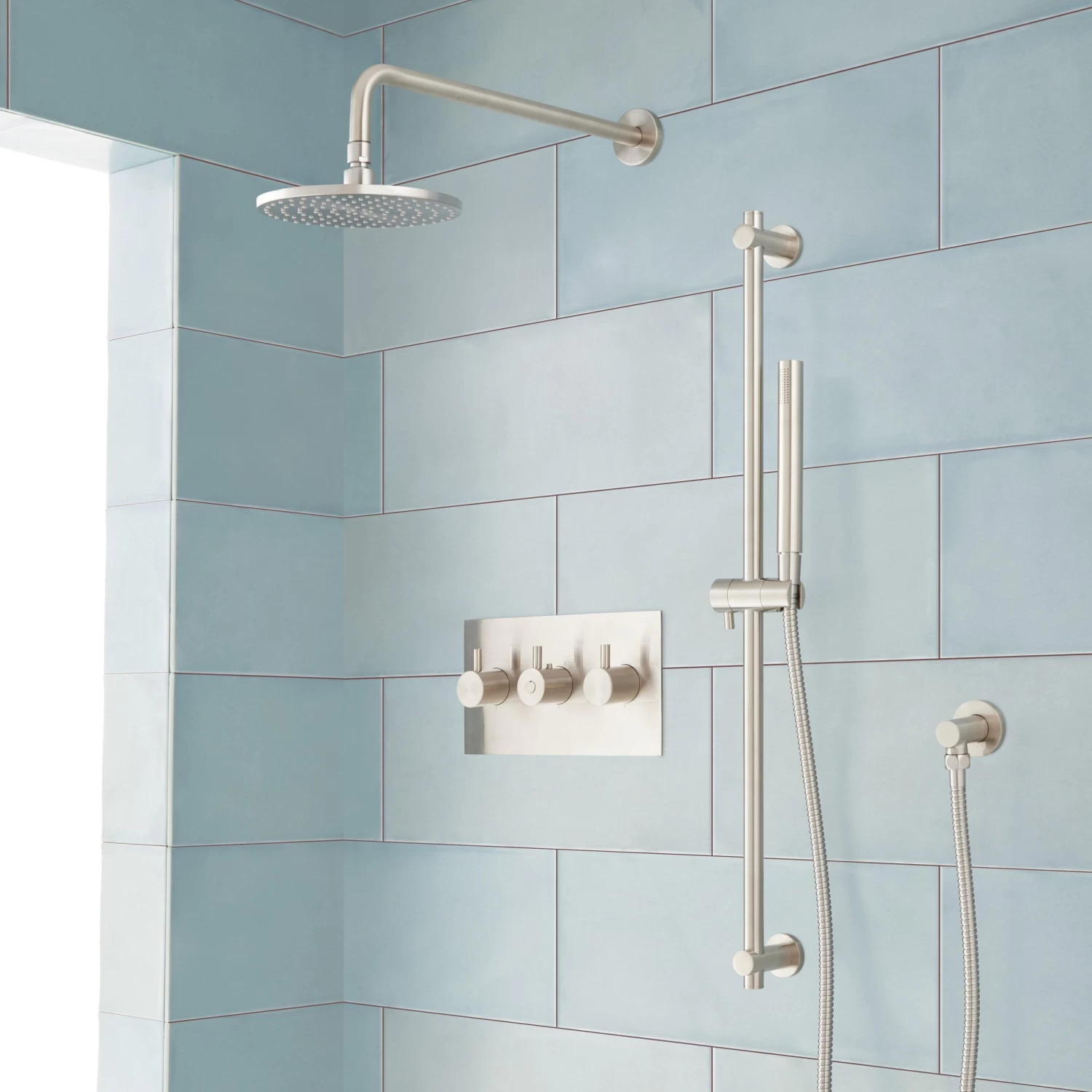 Tosca Thermostatic Shower System With Rainfall Shower And Hand Shower - Image 3