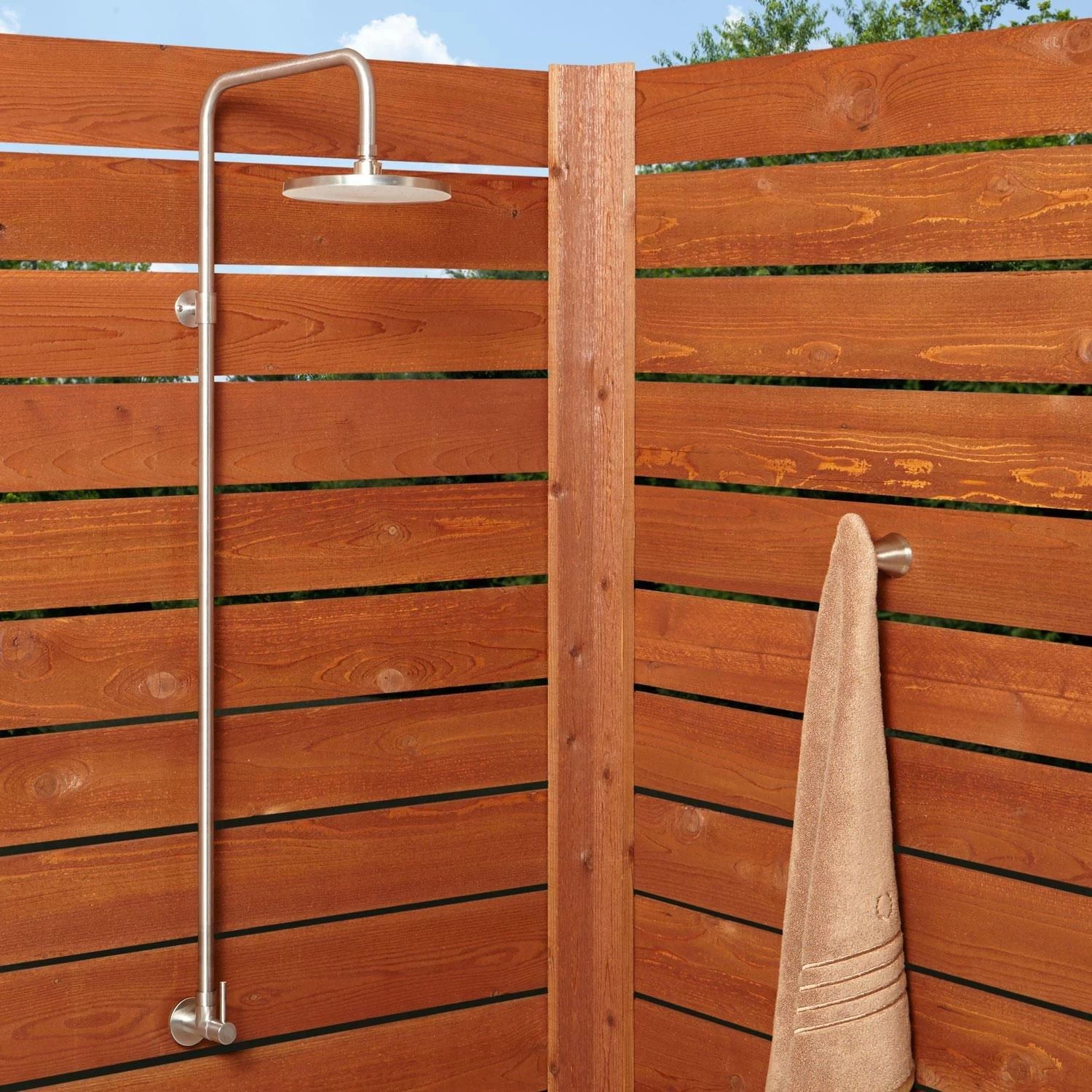 Stainless Steel Exposed Outdoor Shower