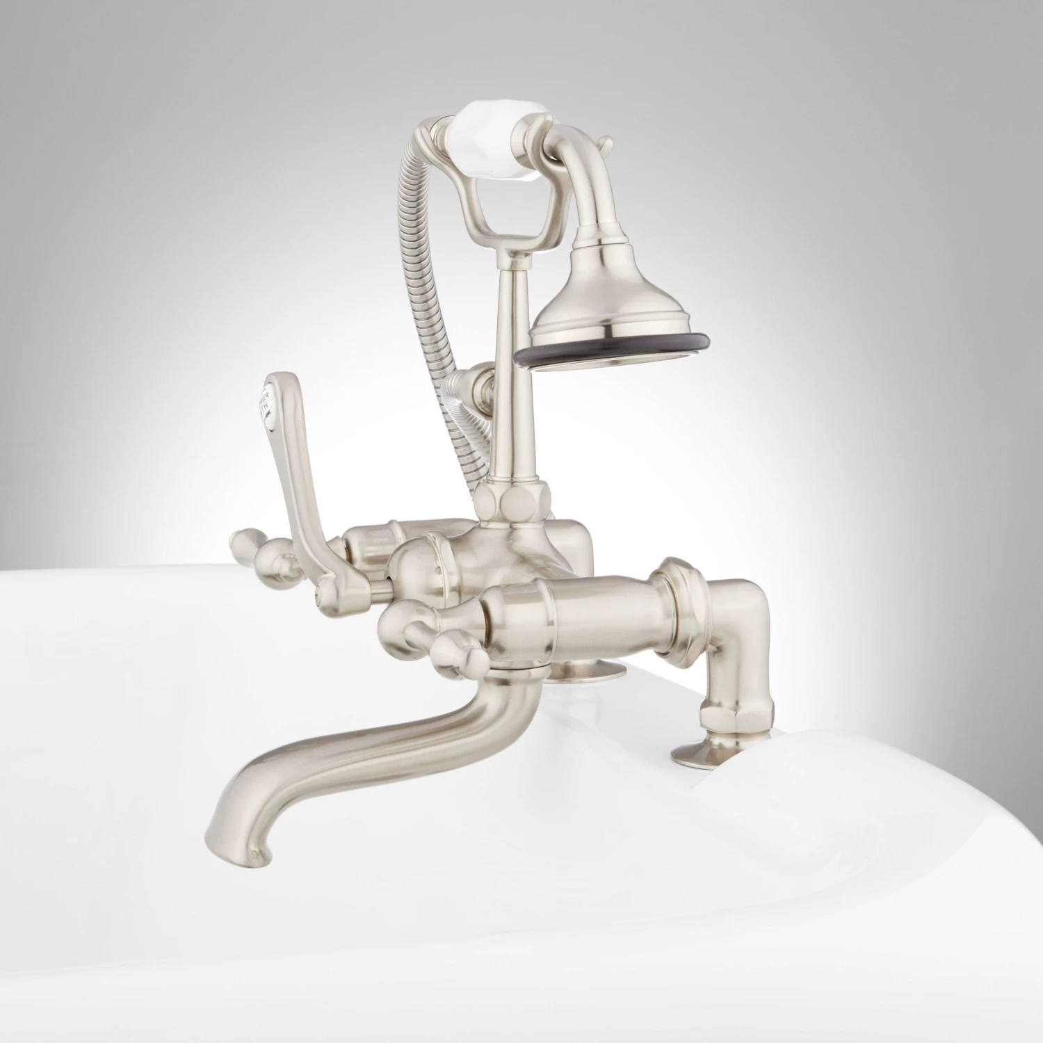 Deck-Mount Telephone Tub Faucet With Lever Handles And Deck Couplers - Image 2