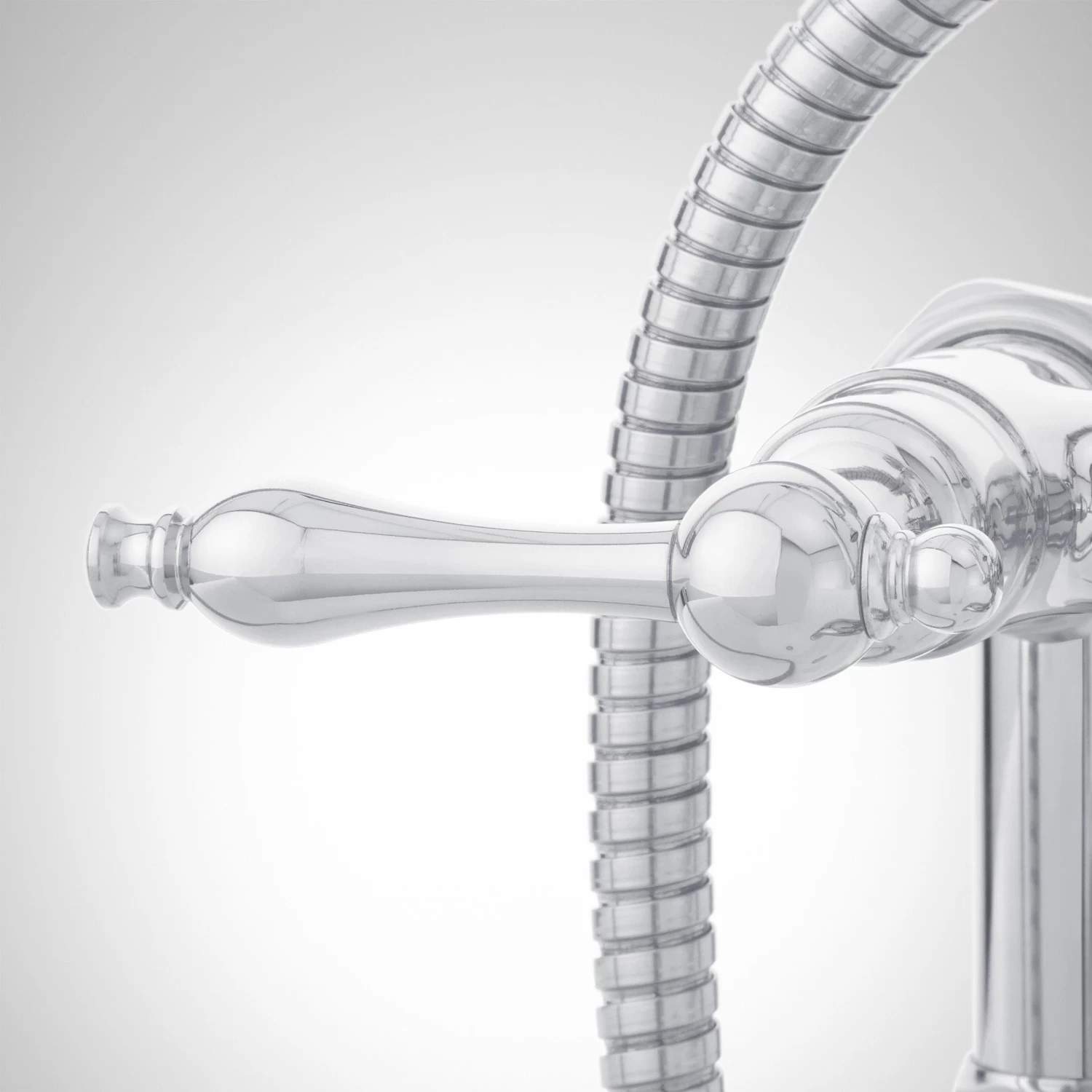 Deck-Mount Telephone Tub Faucet With Lever Handles And Deck Couplers - Image 4