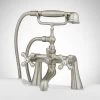 Barlow Deck Mount Tub Faucet And Hand Shower With Metal Cross Handles