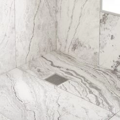 Carmen Square Shower Drain With Drain Flange