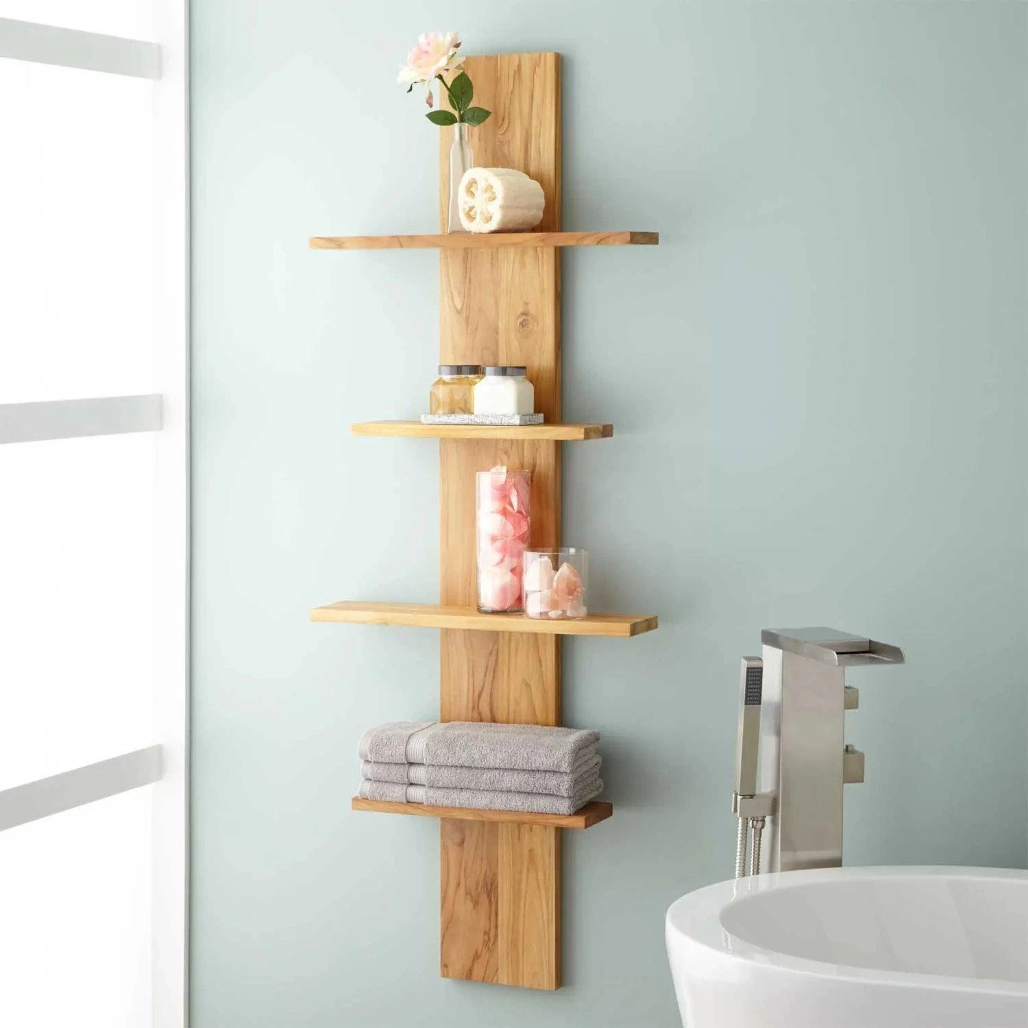 Wulan Hanging Bathroom Shelf - Four Shelves - Image 2