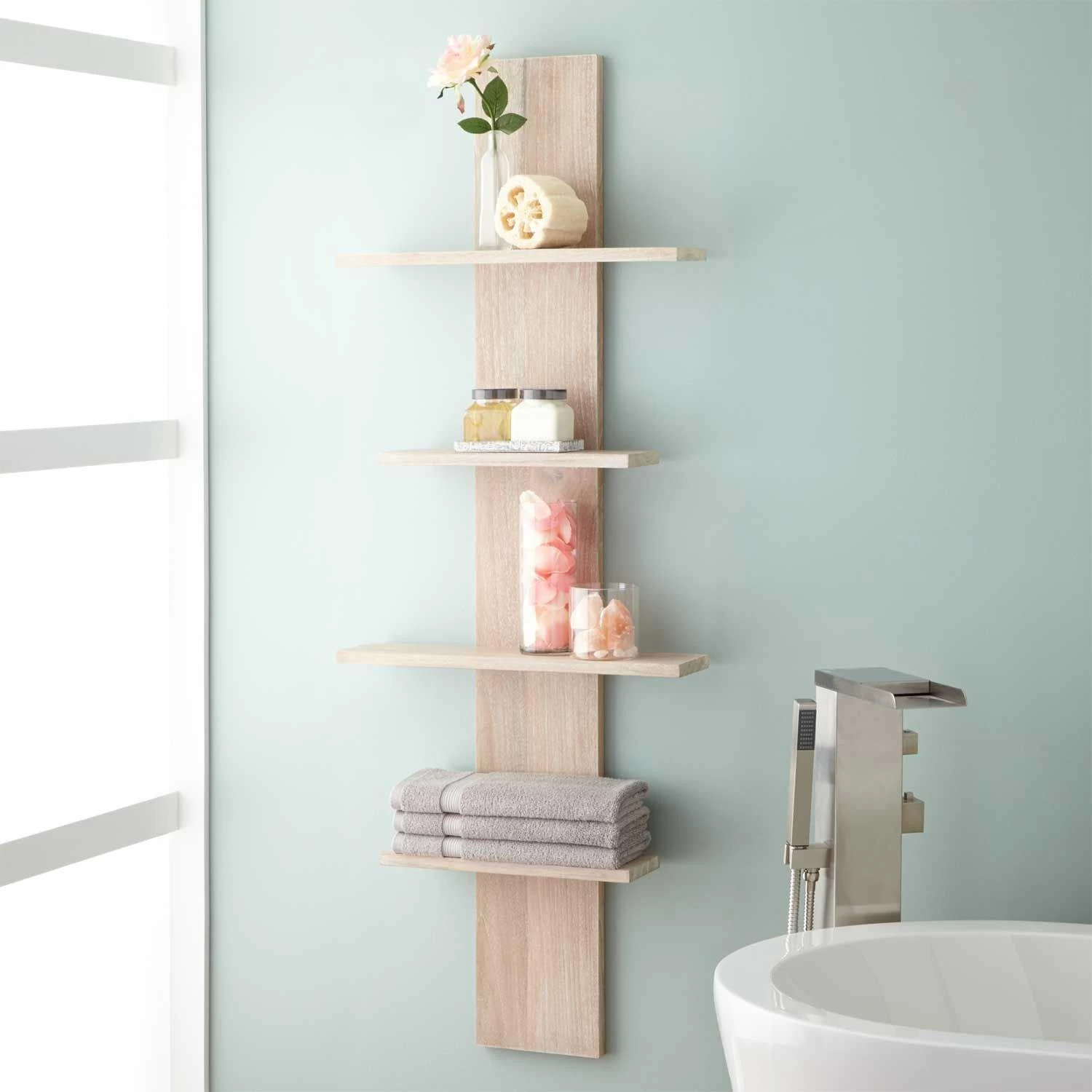 Wulan Hanging Bathroom Shelf - Four Shelves - Image 3
