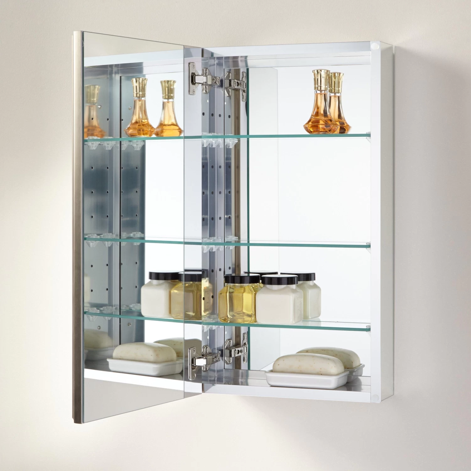 15" Bernstein Deco Surface Mount Aluminum Medicine Cabinet - Image 2