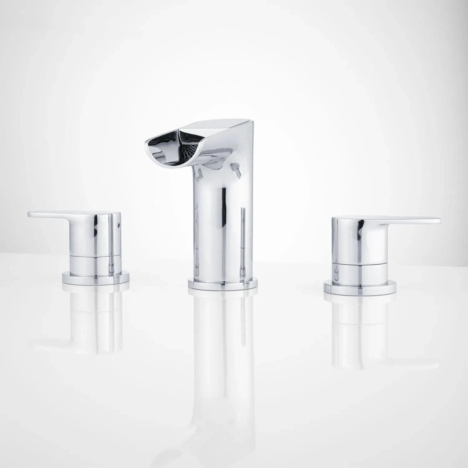 Pagosa Widespread Waterfall Faucet - Overflow - Chrome - Image 2