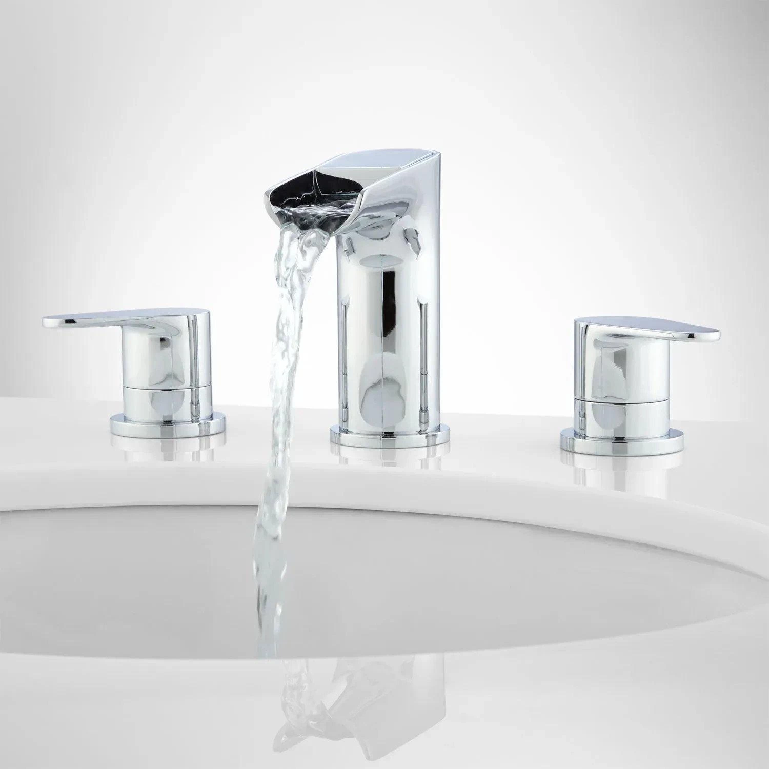 Pagosa Widespread Waterfall Faucet - Overflow - Chrome