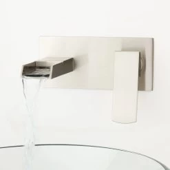 Broeg Wall-Mount Waterfall Faucet - Brushed Nickel