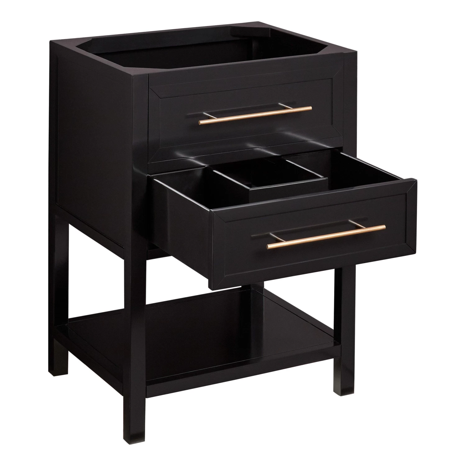 24" Robertson Console Vanity - Black - Vanity Cabinet Only - Image 2