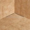 8" Cohen Tile-In Corner Shower Drain - With Drain Flange - Brushed Stainless Steel