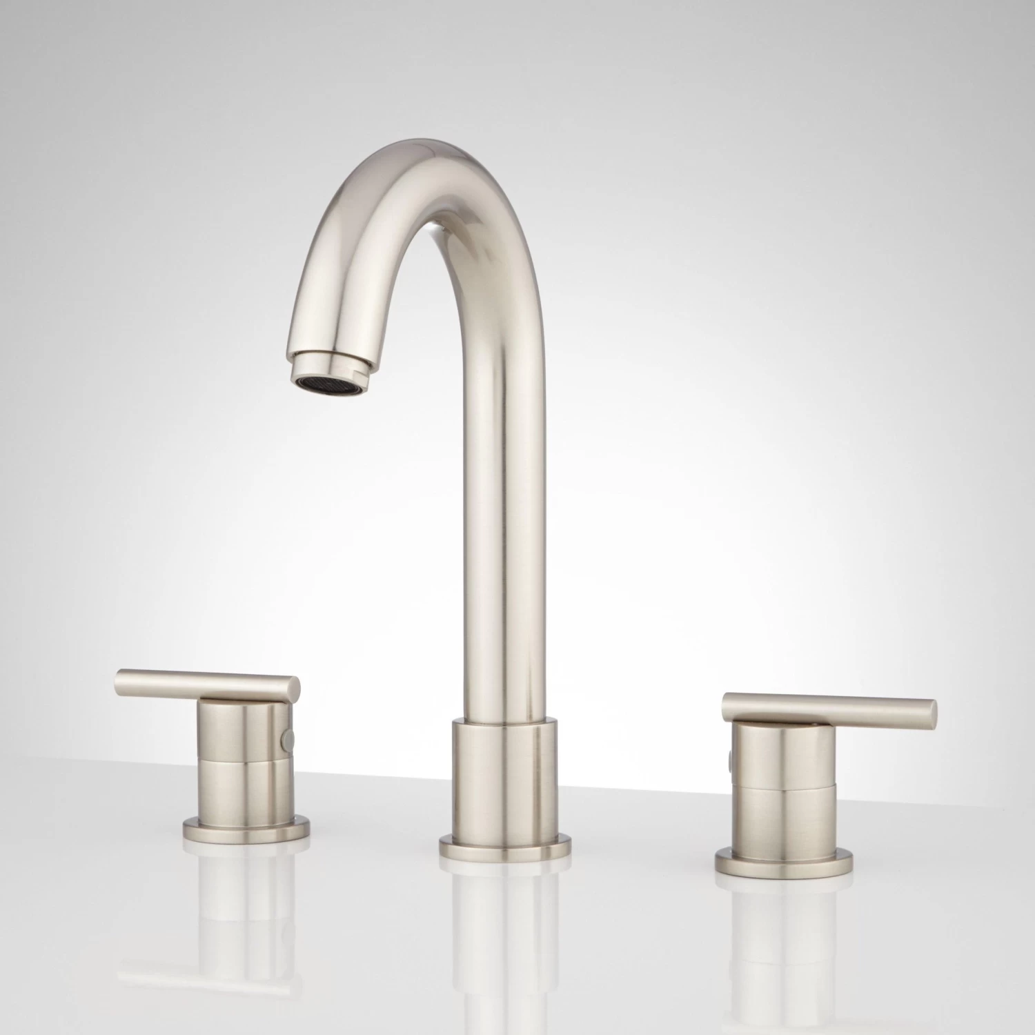 Lester Widespread Bathroom Faucet - Overflow - Brushed Nickel
