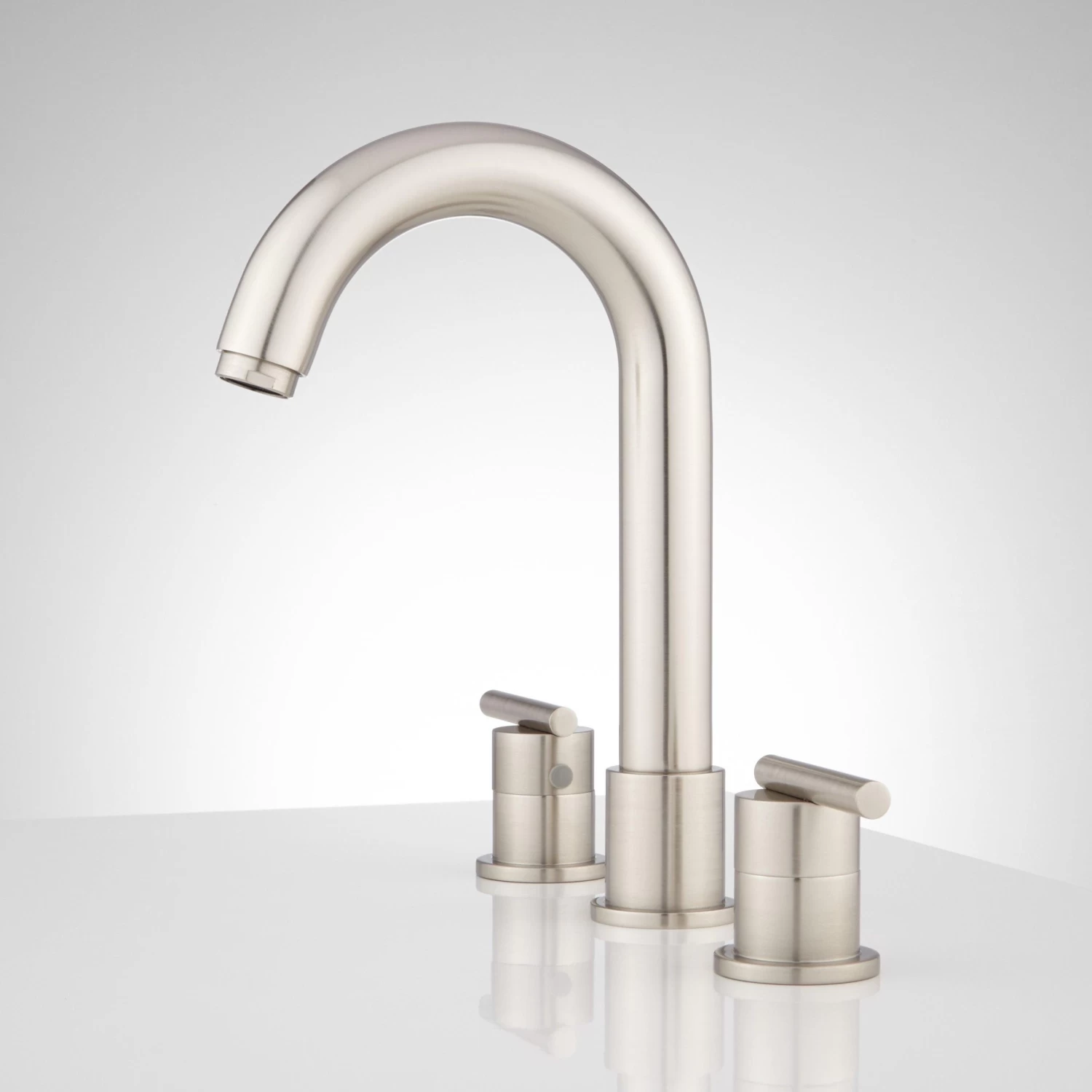 Lester Widespread Bathroom Faucet - Overflow - Brushed Nickel - Image 2