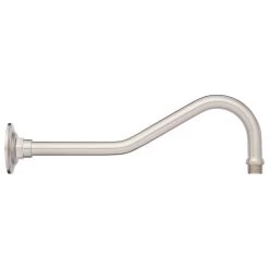Contemporary Hook-Shaped Shower Arm With Welded Flange