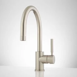 Casimir Single-Hole Bathroom Faucet - Pop-Up Drain - Overflow - Brushed Nickel