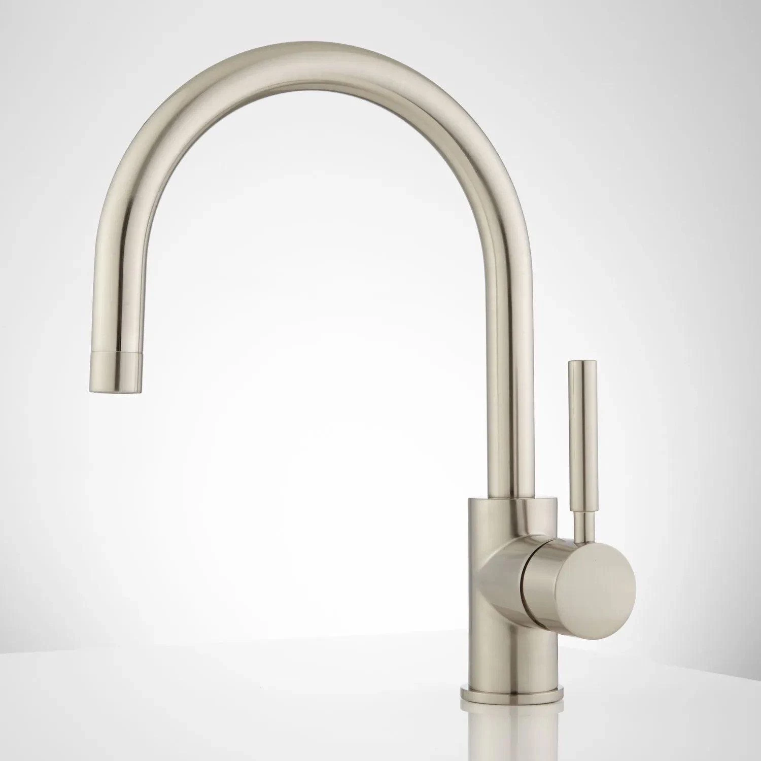 Casimir Single-Hole Bathroom Faucet - Pop-Up Drain - Overflow - Brushed Nickel - Image 2