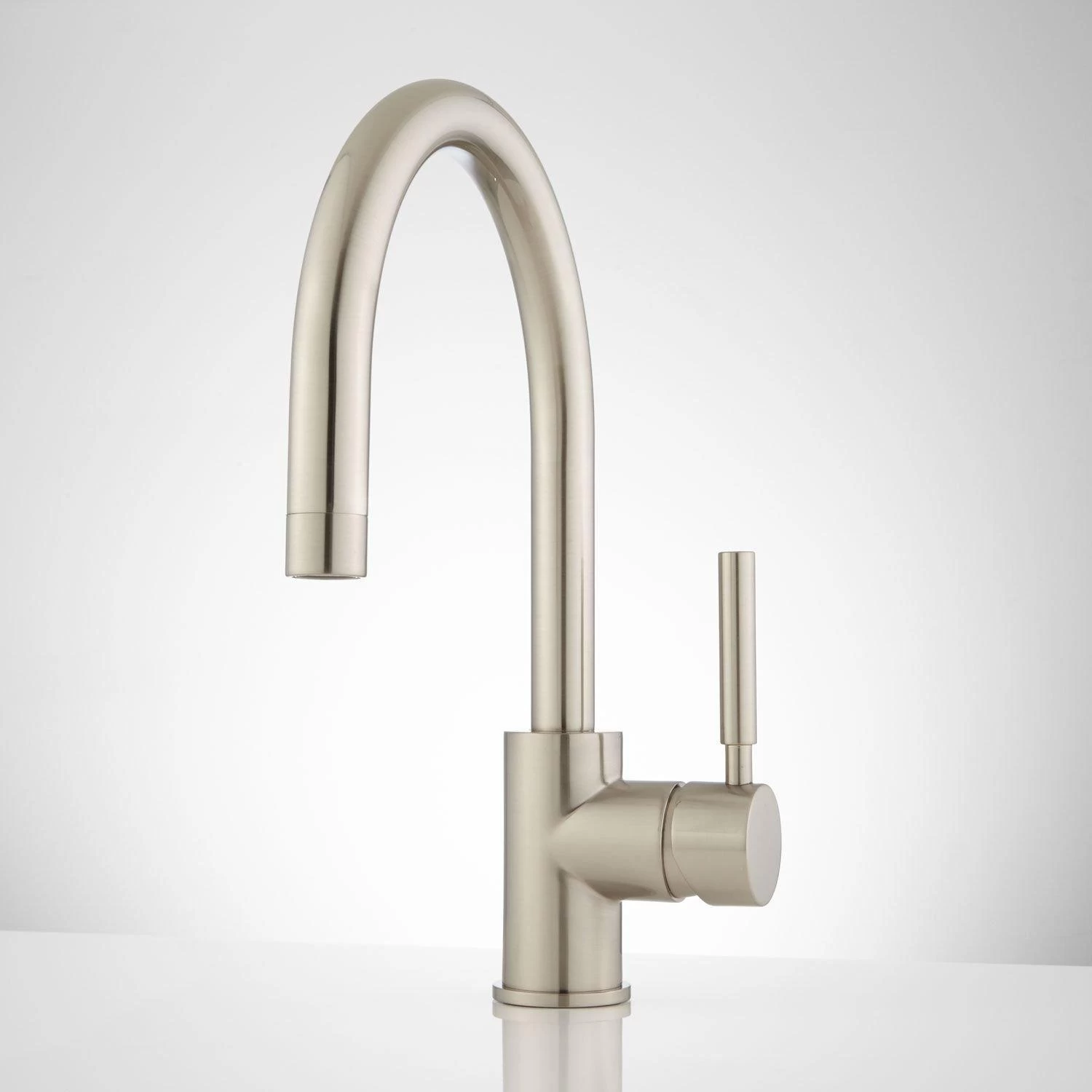 Casimir Single-Hole Bathroom Faucet - Pop-Up Drain - Overflow - Brushed Nickel