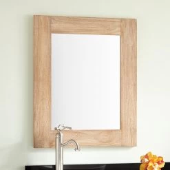 24" Bastian Teak Vanity Mirror - Whitewash