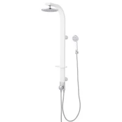 Tilley Outdoor Shower Panel With Hand Shower - White