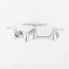 Wall-Mount Faucet With Soap Tray - Lever Handles - Chrome