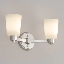 Windsor Gate 2-Light Vanity Light - Frosted Glass