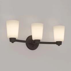 Windsor Gate 3-Light Vanity Light - Frosted Glass