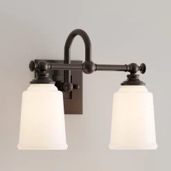 Antonia 2-Light Vanity Light - Frosted Glass