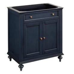 30" Keller Mahogany Vanity - Vintage Navy Blue - Vanity Cabinet Only
