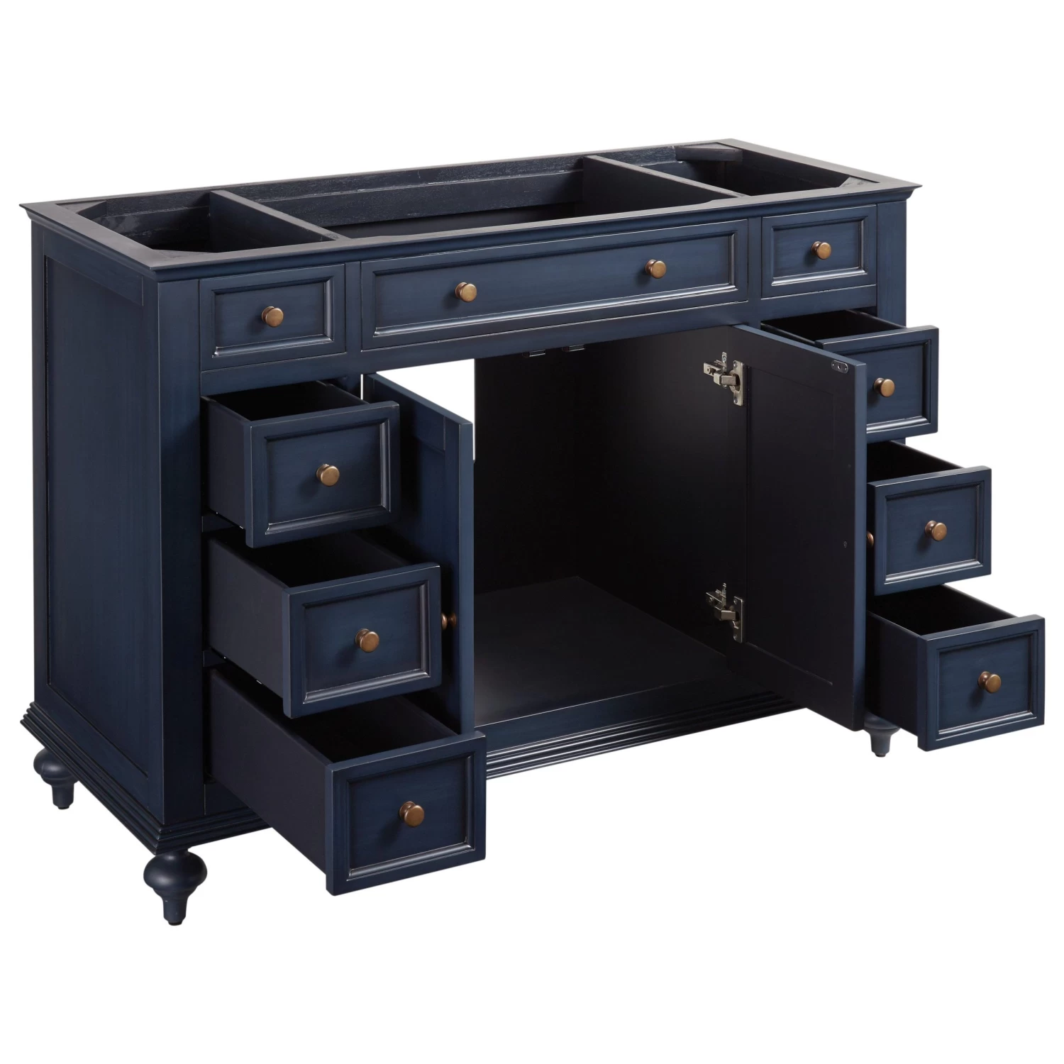 48" Keller Mahogany Vanity - Vintage Navy Blue - Vanity Cabinet Only - Image 2