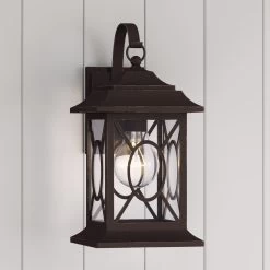 Kingston Manor Dark Bronze Outdoor Entrance Wall Sconce