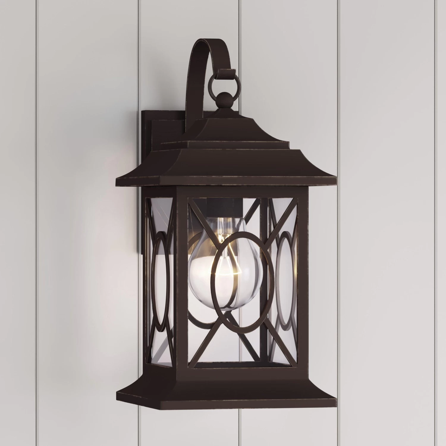 Kingston Manor Dark Bronze Outdoor Entrance Wall Sconce