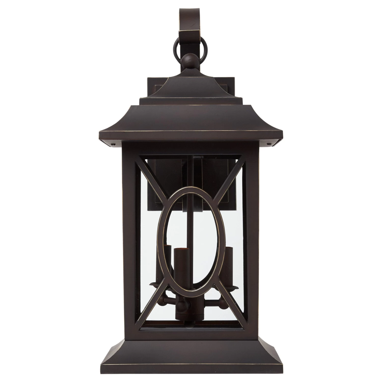 20" Kingston Manor Dark Bronze Outdoor 3-Light Candelabra Wall Sconce - Image 3