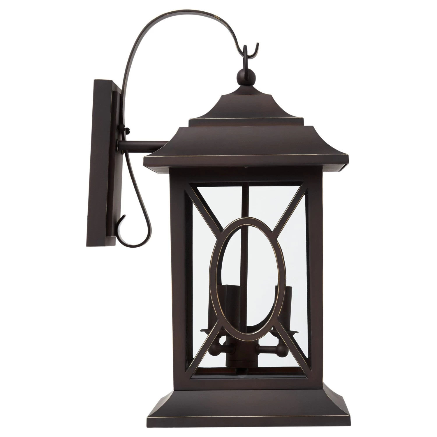 20" Kingston Manor Dark Bronze Outdoor 3-Light Candelabra Wall Sconce - Image 4