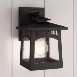 Carytown Black Outdoor Entrance Wall Sconce