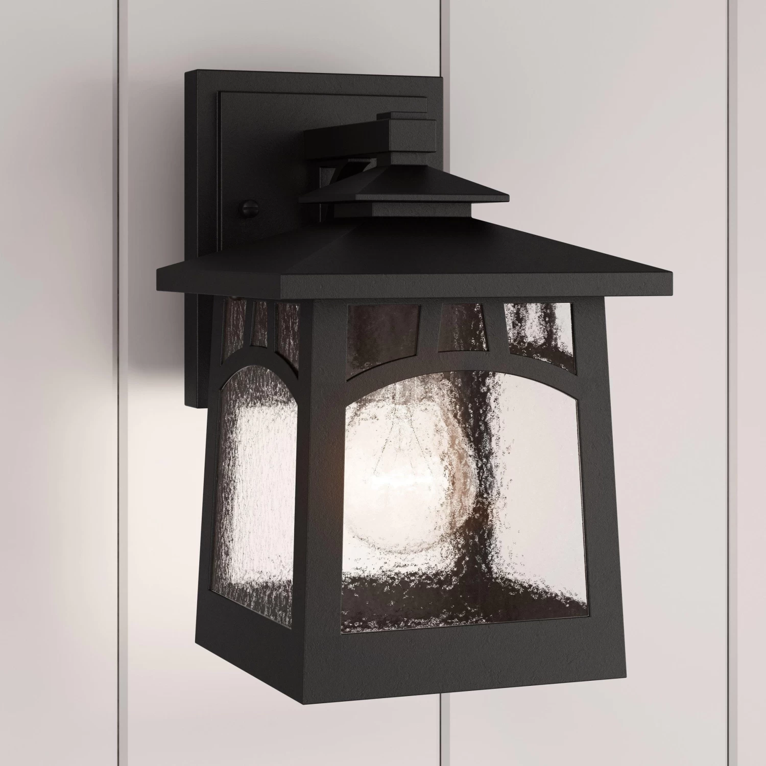 Carytown Black Outdoor Entrance Wall Sconce
